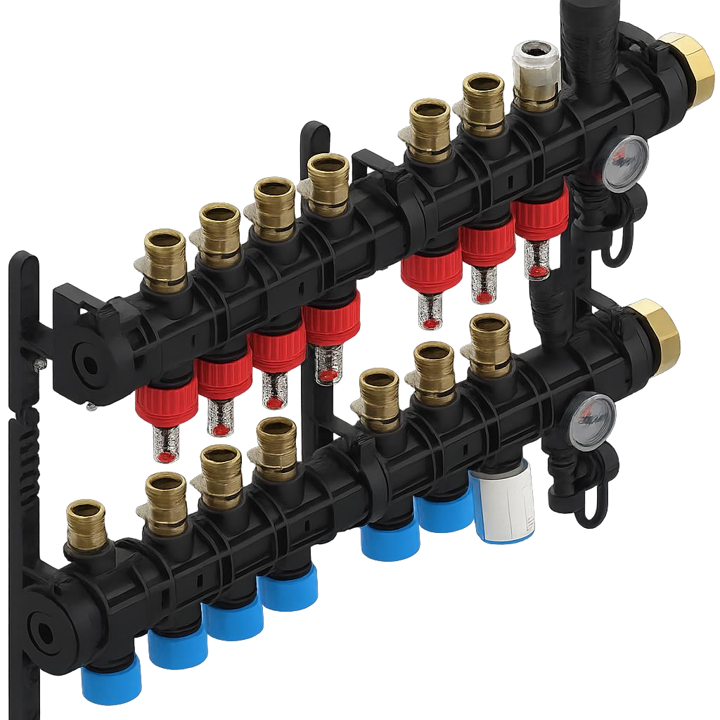 Radiant heating modular manifolds
